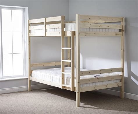 Strictly Beds and Bunks Limited DOUBLE Bunkbed with TWO MEMORY FOAM mattresses - 4ft 6 TWIN Bunk ...