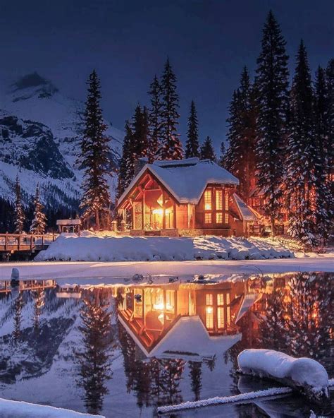 Emerald Lake Lodge (Yoho, BC) by Mark Jinks (@markjinksphoto) | Winter scenery, Winter cabin ...