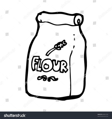 Quirky Drawing Bag Flour Stock Vector 50691229 - Shutterstock