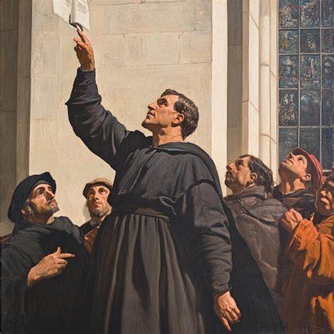 The impact of the Protestant Reformation with Martin Luther posting his 95 Theses | Premium AI ...