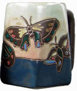 Mara Stoneware Mug - Blue Butterfly-12 oz. Square Bottom (511J8) | eBay