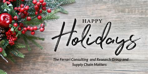 Supply Chain Matters Happy Holidays Message