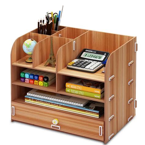 DIY Desktop Storage Box Large Capacity Multi layer Drawer File ...