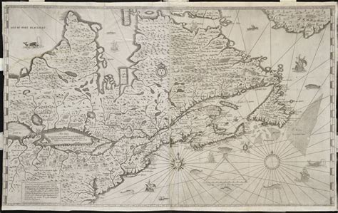 New France Map by Samuel de Champlain (1632) : oldmaps | Samuel de champlain, Champlain, France map