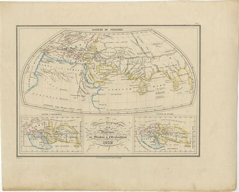 Antique Map of the World of Ptolemy, Strabo and Eratosthenes