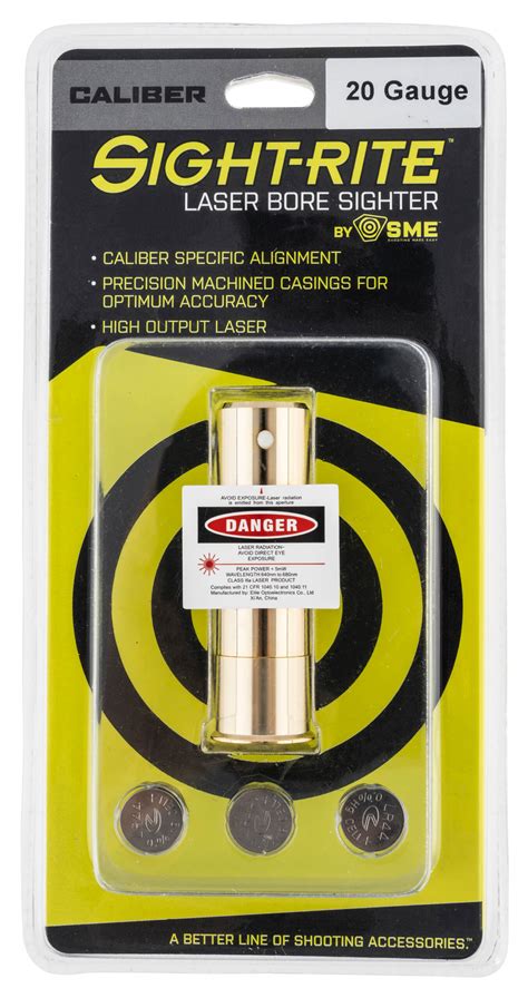 SME XSIBL20GA Sight-Rite Laser Bore Sighting System 20 Gauge Brass Casing – GunStuff®