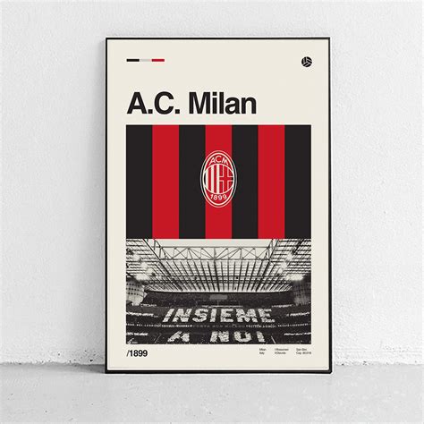 AC Milan Vintage Poster – Sandgrain Studio