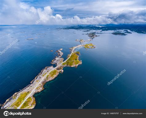 Atlantic Ocean Road aerial photography. — Stock Photo © cookelma #149070757