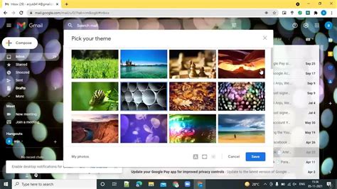 Change Your Gmail Inbox Themes Google Mail themes - YouTube