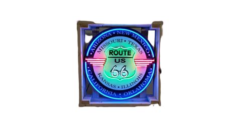 Custom Route 66 Tin Neon Sign at Indy Road Art 2020 as M345 - Mecum ...