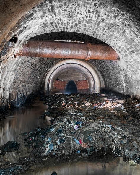 A look inside one of the many miles of drain systems that lay hidden ...