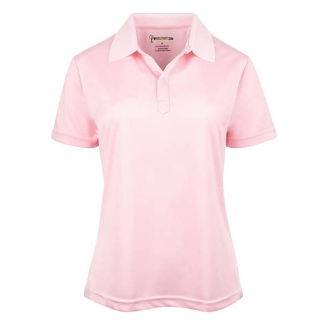 Dri-FIT Golf Shirts - Women’s Solid Pink French Cut | My Golf Shirts