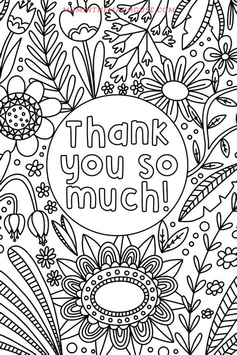 Thank You Coloring Pages For Children