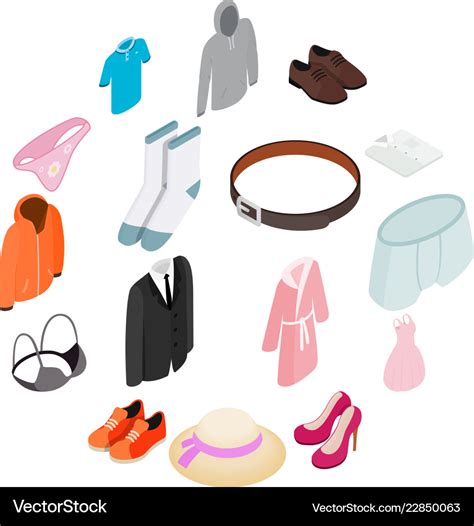 Clothes icon set Royalty Free Vector Image - VectorStock