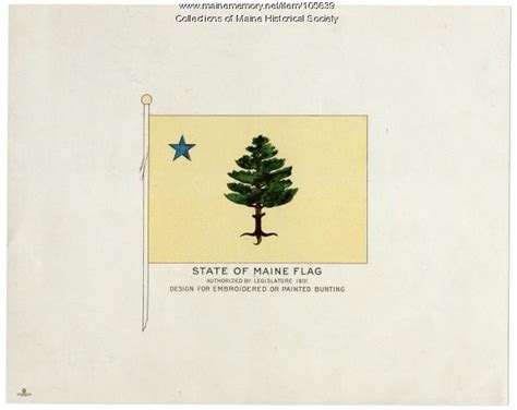 State of Maine flag design, 1901 - Maine Memory Network