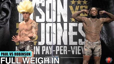 JAKE PAUL VS NATE ROBINSON | FULL WEIGH IN & FACE OFF VIDEO - YouTube