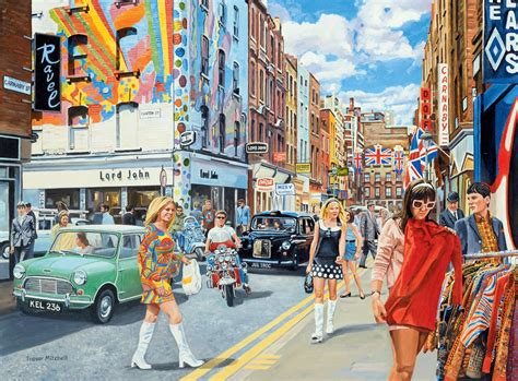 Carnaby Street in the 60s Wall Mural | Wallsauce UK