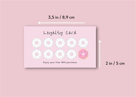 Loyalty Card Template, Bakery Business Customer Loyalty Cards, DIY ...