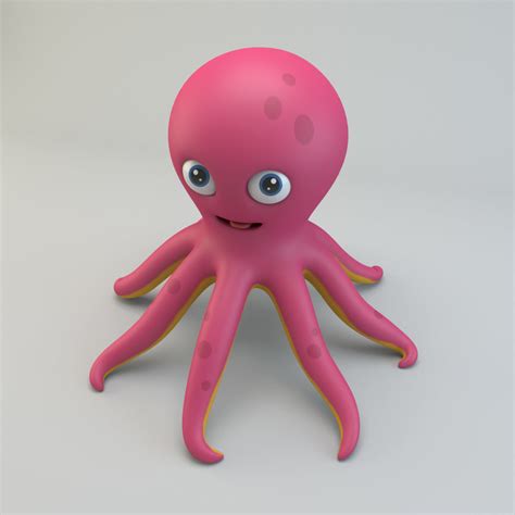 3D model Cartoon Octopus VR / AR / low-poly | CGTrader