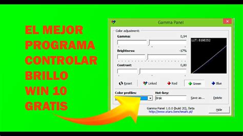 Gamma panel GAPA programa para bajar el brillo en Windows 10 gratis ...