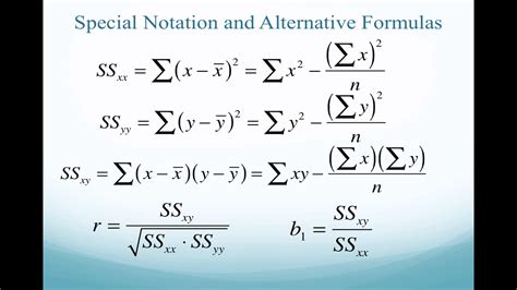 Linear Regression with Sum of Squares Formulas and Spreadsheet Use - YouTube