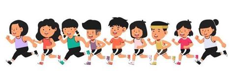 Marathon Runner Clipart Kids