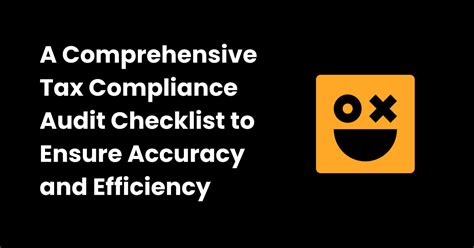 Tax compliance audit checklist