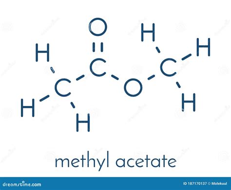 Methyl Acetate Solvent Molecule. Skeletal Formula.. Vector Illustration | CartoonDealer.com ...