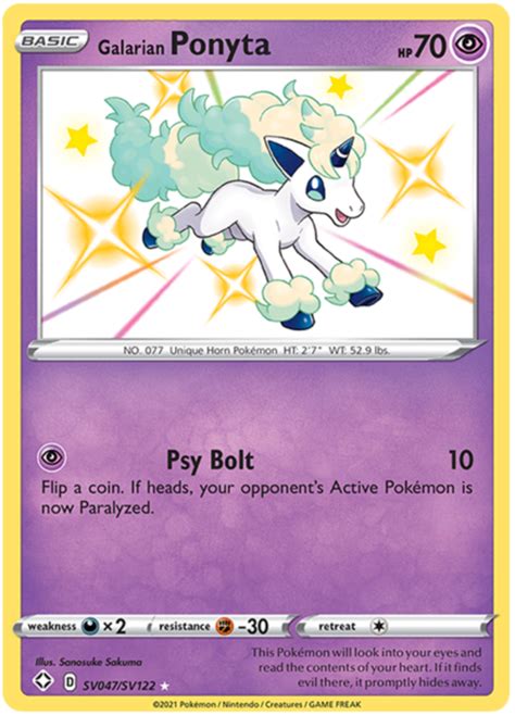 Galarian Ponyta Shining Fates | Pokémon | CardTrader