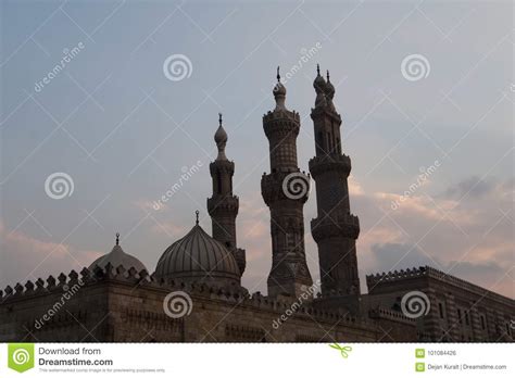 The Mosque of al-Azhar stock photo. Image of famous - 101084426