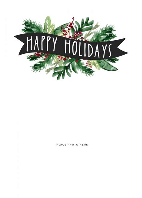 027 Template Ideas Free Holiday Card Templates For Photoshop Pertaining To Happy Holidays Card ...