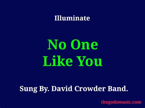 No One Like You Christian Song Lyrics