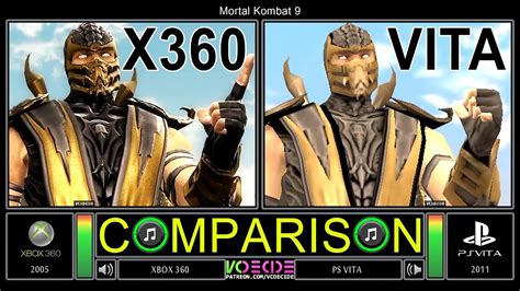 Mortal Kombat 9 (Xbox 360 vs PS Vita) Side by Side Comparison | VCDECIDE - YouTube