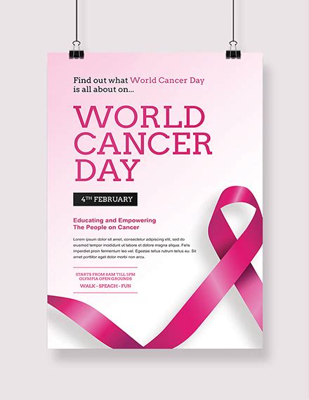 World Cancer Day Poster Template - PSD | Template.net