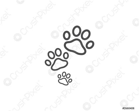 Paw logo vector - stock vector | Crushpixel