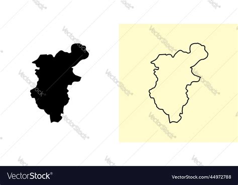 Denizli map turkey asia filled and outline map Vector Image