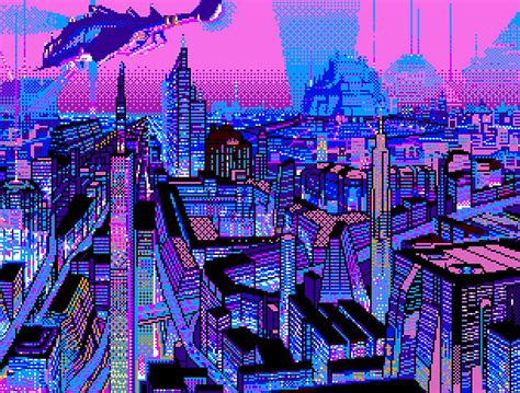 2K Free download | City - Grid Paint. Vaporwave art, Vaporwave, Pixel ...