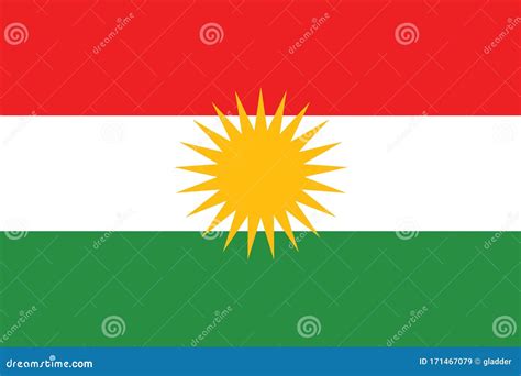 Map Of Kurdistan. Flag Of Kurdistan Maps Territory. Outline Map ...