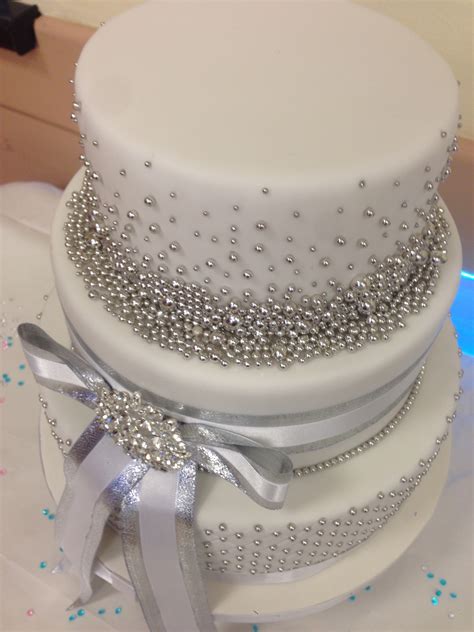 25Th Silver Wedding Anniversary Cake - CakeCentral.com