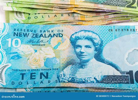 Notes in New Zealand Currency Stock Photo - Image of economic, paper: 58300072