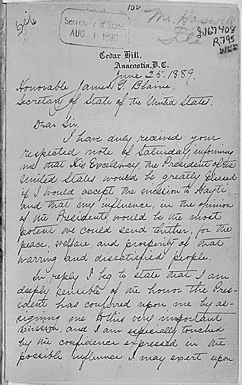 Frederick Douglass - Becomes Ambassador to Haiti, Page 1