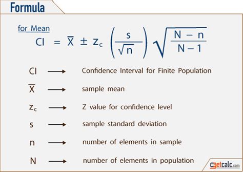 Confidence Interval of Finite Population for n = 120, X̄ = 65.25, s = 1.5, N = 1000 & 99% confidence