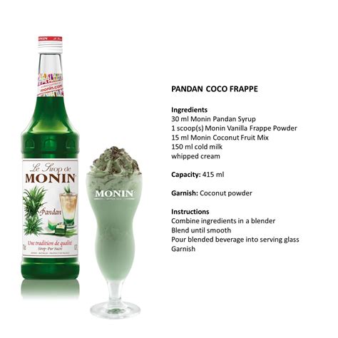 Buy Monin Pandan Syrup Online in Malaysia | Luen Heng