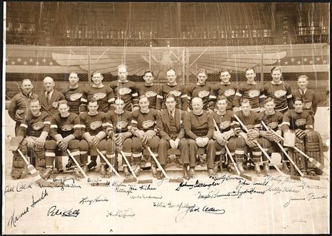 1936-37 Detroit Red Wings Stanley Cup Champions Team-Signed Oversize ...