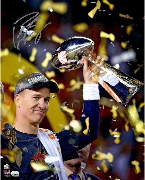 Peyton Manning Denver Broncos Autographed 16" x 20" Super Bowl 50 Champions Celebration Photograph