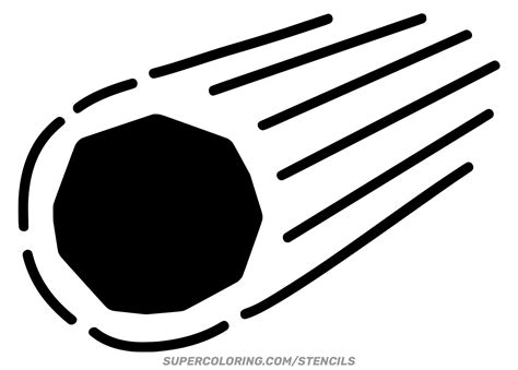 Asteroid Stencil | Free Printable Papercraft Templates