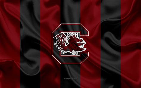 South Carolina Gamecocks, American football team, emblem, silk flag ...