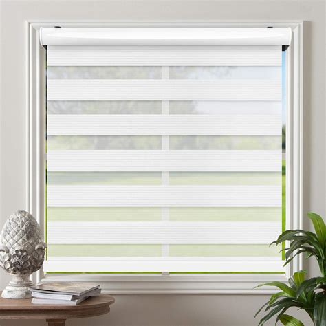 LUCKUP Easy Fix Zebra Roller Blind,Day And Night Blinds Curtains With ...