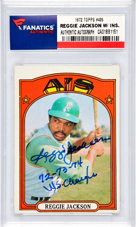 Reggie Jackson Baseball Slabbed Autographed Vintage Cards