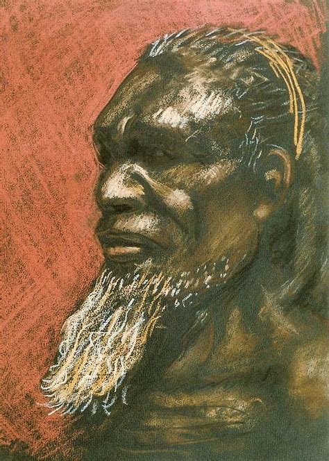 Aboriginal Man Painting by Peter Thompson | Fine Art America